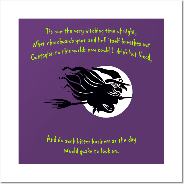 Tis Now The Witching Time Of Night Shakespearean Quote Wall Art by taiche